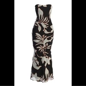 NWT JLUXLABEL Ivory Floral Break Free Strapless Maxi Dress